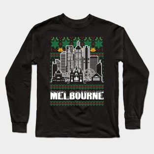 Melbourne Australia Ugly Christmas Long Sleeve T-Shirt